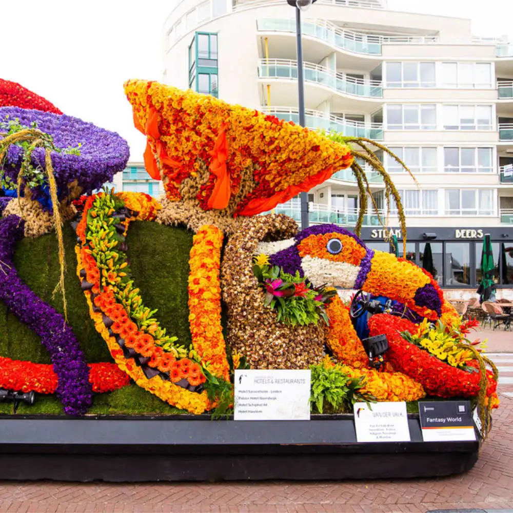 Flower parade wagon