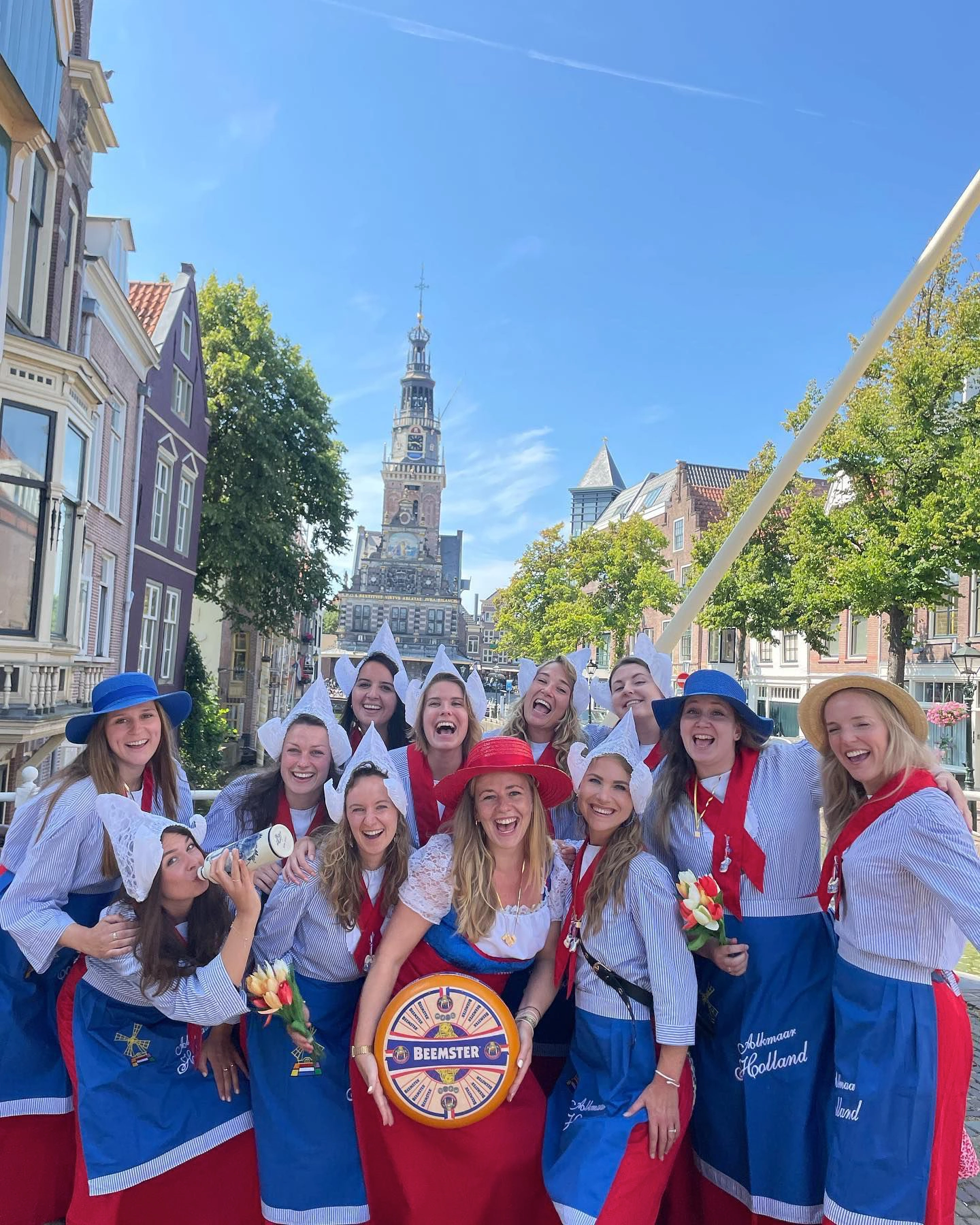Group of people at the cheese market